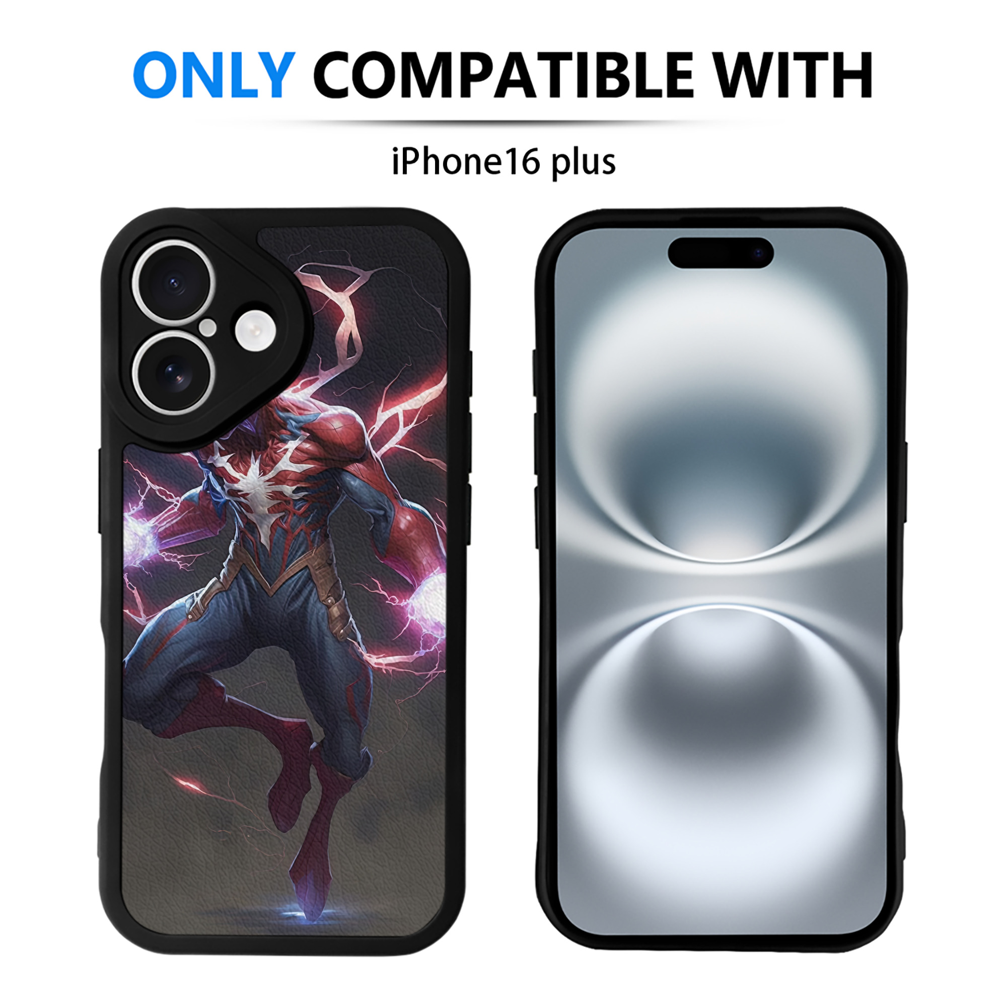 Spider Man スパイダーマン 【iPhone 16シリーズ対応】シリコンスマホケース（レザー調） 材質：シリコン